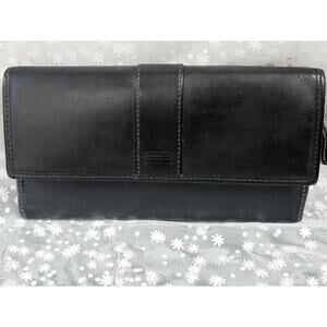 Vintage Coach Leather Checkbook Wallet